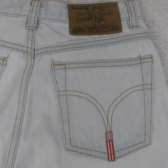 NO Excuses Junior Vintage Light Stone Wash High Rise Straight Leg Jean - Picture 12 of 13